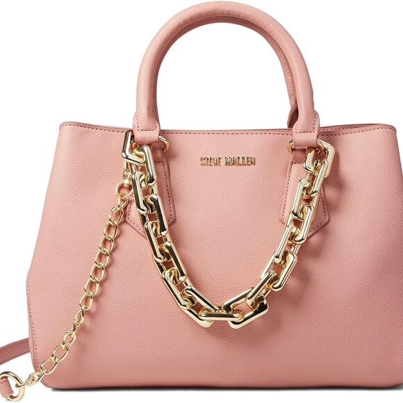 Steve Madden Handbags - Steve Madden Pink Handbag with Gold Chain Cross Body EUC